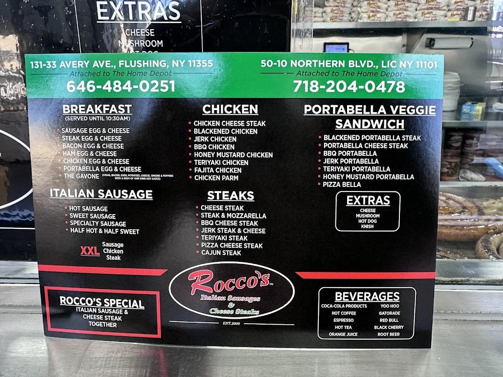 Rocco's Italian Sausages & Cheese Steaks Menu image 3